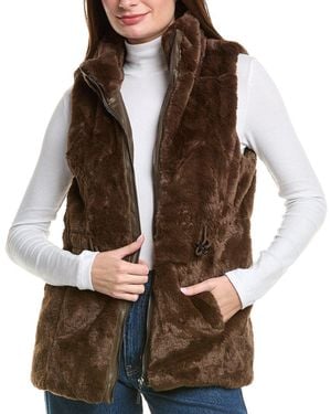 Philosophy Faux Fur Vest - Brown