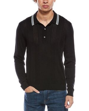 Todd Synder X Champion Tipped Silk-Blend Polo Jumper - Black