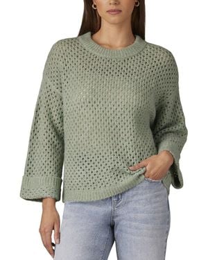 Wit & Wisdom Open Work Sweater - Green