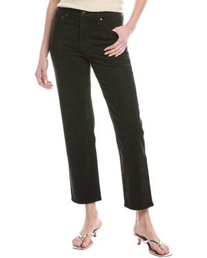 Rag & Bone Harlow Mid-Rise Ankle Sirin Jewel Straight Jean - Black