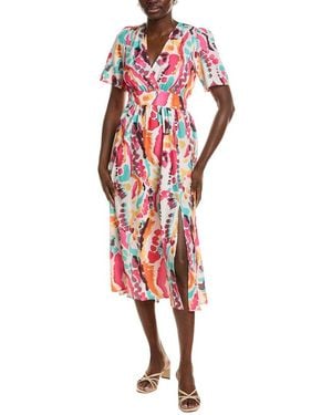 AMINA GLAM Midi Dress - Red