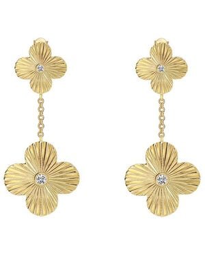 Gabi Rielle 18K Over Cz Dangle Earrings - Metallic