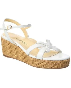 Sarah Flint Leather Wedge Sandal - White