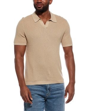 Onia Textured Johnny Collar Polo Shirt - Blue