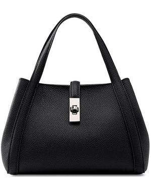 Adele Berto Leather Tote - Black