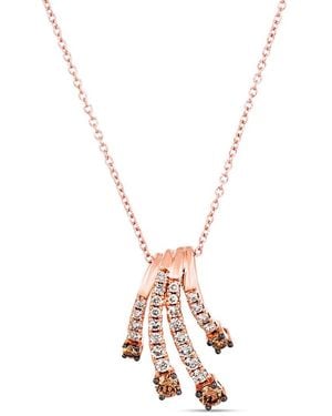 Le Vian Nude Diamonds 14K Rose 0.55 Ct. Tw. Diamond Pendant Necklace - Metallic