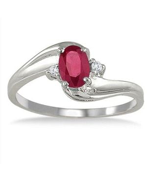 Gem Spark 14K 0.49 Ct. Tw. Diamond & Ruby Ring - Pink