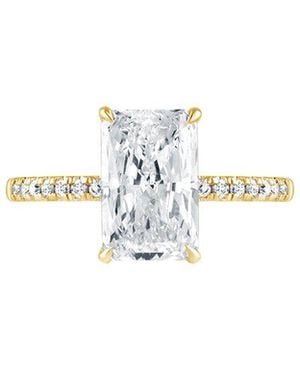 Lab Grown Diamonds 14K 3.25 Ct. Tw. Lab-Grown Diamond Hidden Halo Engagement Ring - White
