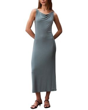 Calvin Klein Second Skin Reversible Midi Dress - Blue