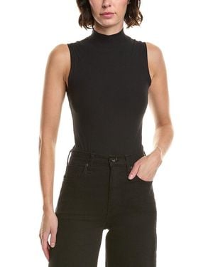 Spanx Suit Yourself Ribbed Mock Neck Sleeveless Bodysuit - Black