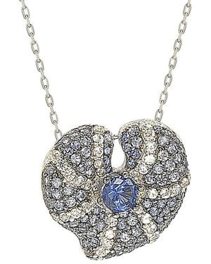 Suzy Levian Floral 18k & Silver 1.82 Ct. Tw. Sapphire Necklace - White