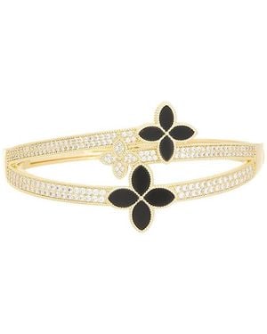 Juvell Cz 18K Plated Bangle Bracelet - White