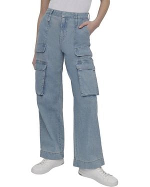 DKNY High Rise Rooftop Relaxed Straight Jean - Blue