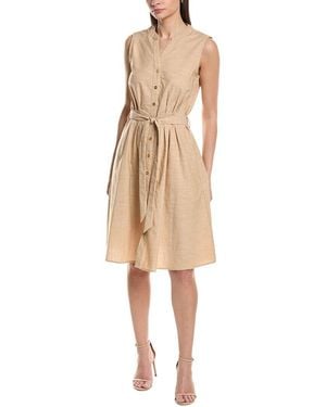 Sharagano Sleeveless Shirtdress - Natural