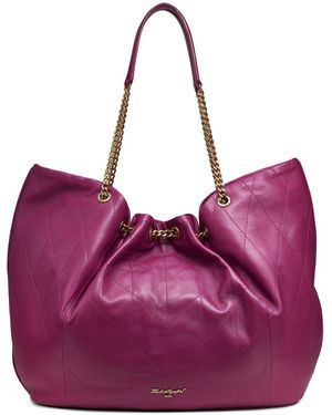 Karl Lagerfeld Estelle Leather Tote - Purple