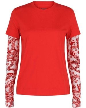 Givenchy Double Layer T-Shirt - Red