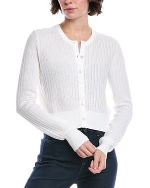 Brooks Brothers Crop Cardigan - White