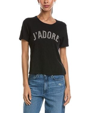 Cinq À Sept J' Adore Shrunken T-Shirt - Black