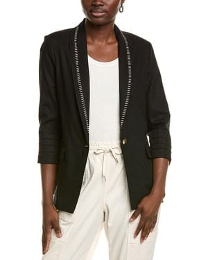 Ellen Tracy Linen-Blend Blazer - Black