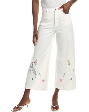 Max Mara Weekend Lord Denim Wide Leg Pant - White