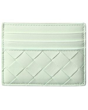 Bottega Veneta Logo Leather Card Case - Green