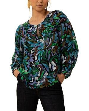 Hale Bob Averie Silk Blouse - Green