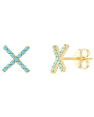 HAWLEY ST 14K Geometric Earrings - Metallic