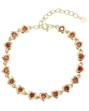 Eye Candy LA Cz Nilo Heart Bracelet - Metallic