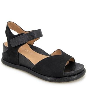 Gentle Souls Jalleen Nubuck Sandal - Black