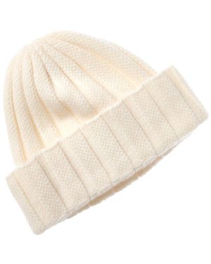 Sofiacashmere Sofiacashmere Novelty Rib Cashmere Hat - Natural