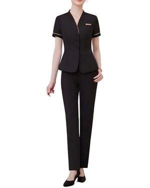 Adelin May 2Pc Blouse & Pant Set - Black