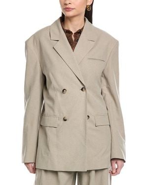 Nanushka Diante Silk-Blend Blazer - Natural