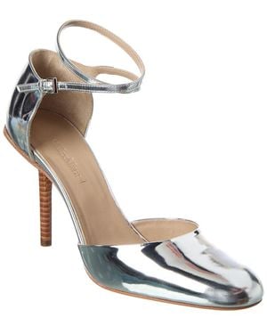 Max Mara Mare Jane Leather Pump - Metallic
