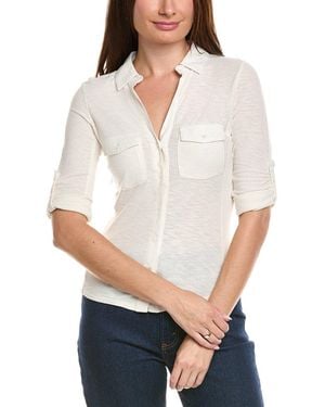 James Perse Contrast Panel Shirt - White