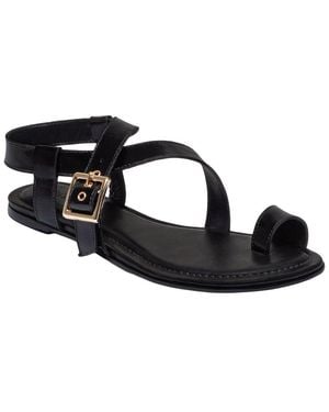 Bernardo Hartshorn Patent Flat Sandal - Black