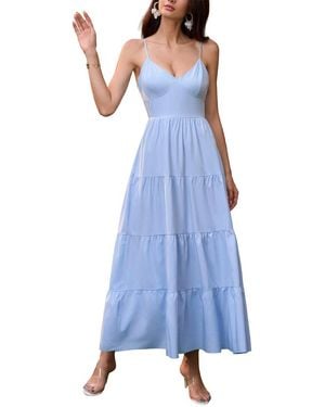 Amanda Royal Maxi Dress - Blue