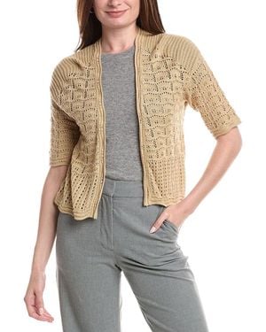 Joseph A Open Stitch Shrug Top - Gray