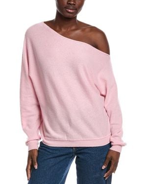 Minnie Rose Off-The-Shoulder Cashmere Sweater - Pink