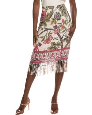 Kobi Halperin Vivienne Print Sequin Mini Skirt - White