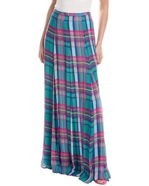 L'Agence Patrica Full Maxi Skirt - Blue