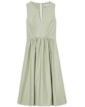 Reiss Liza Cotton Corset Dress - Green