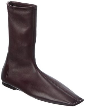 KHAITE Marlene Leather Boot - Purple