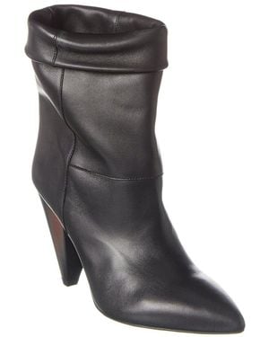 Isabel Marant Luido Leather Bootie - Gray