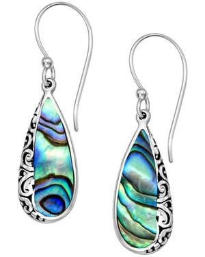 Samuel B. Abalone Earrings - Blue