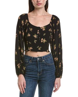 Saltwater Luxe Floral Top - Black