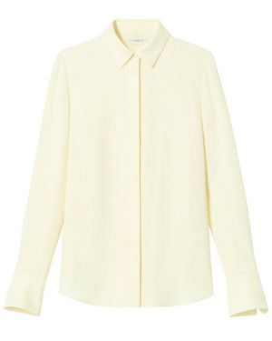 Lafayette 148 New York Plus Scottie Silk Blouse - Natural
