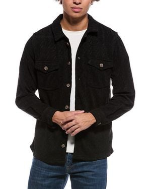 Vintage 1946 Cable Knit Jumper Shirt Jacket - Black