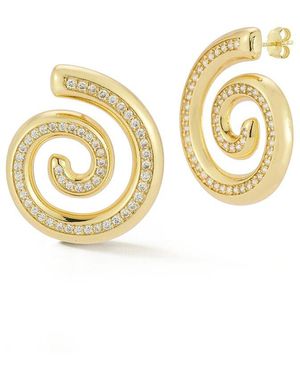 Sphera Milano Plated Cz Earrings - Metallic
