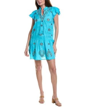 tyler boe Aimee Linen Mini Dress - Blue
