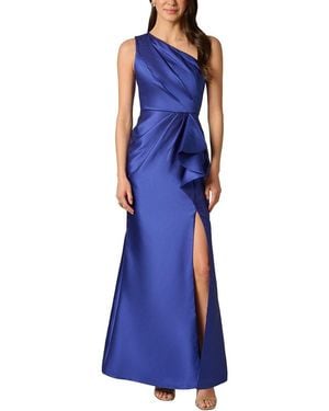 Adrianna Papell One Shoulder Solid Maxi Dress - Blue